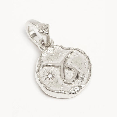 By Charlotte Cosmic Love Reversible Zodiac Pendant, Silver