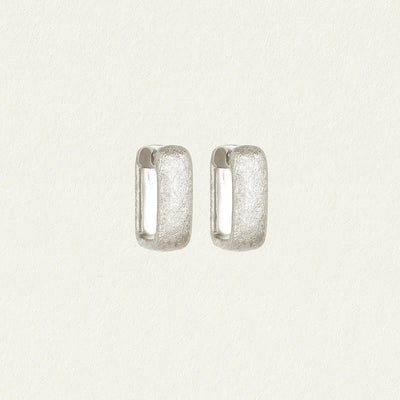 Temple of the Sun Alida Square Hoops, Silver