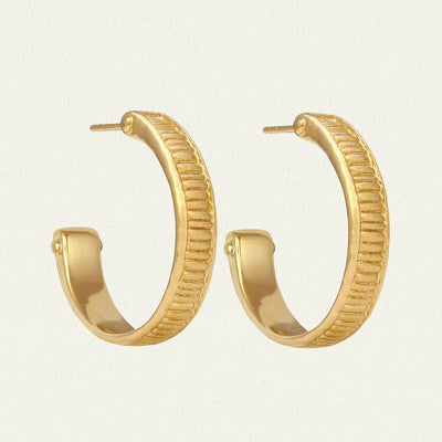 Temple of the Sun Arete Hoops, Gold
