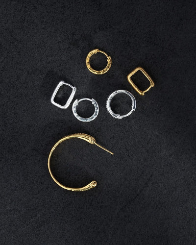 Temple of the Sun Arete Hoops, Gold