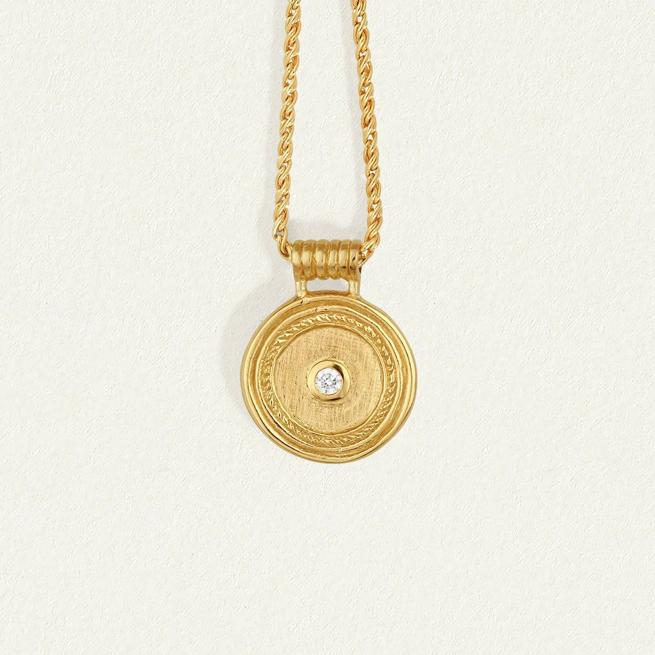 Temple of the Sun Capella Coin Necklace, Gold
