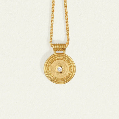 Temple of the Sun Capella Coin Necklace, Gold
