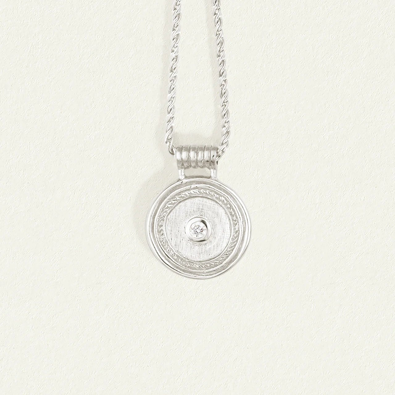 Temple of the Sun Capella Coin Necklace, Silver
