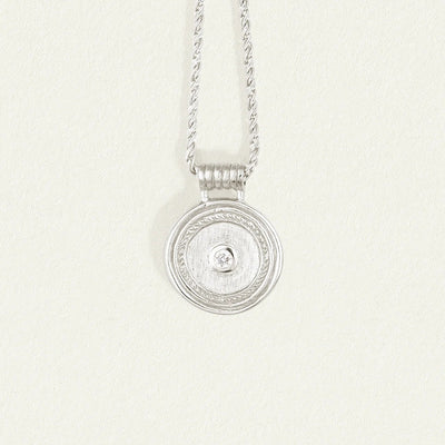Temple of the Sun Capella Coin Necklace, Silver