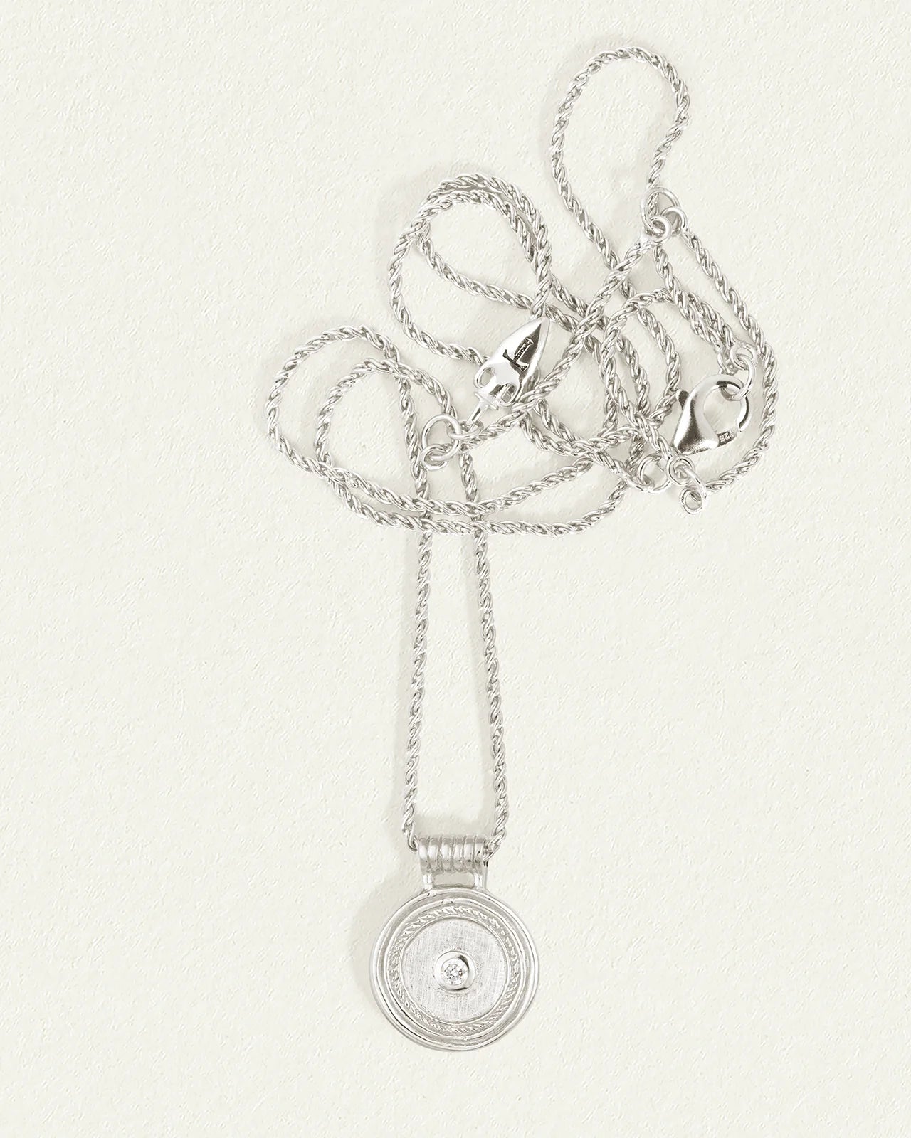 Temple of the Sun Capella Coin Necklace, Silver
