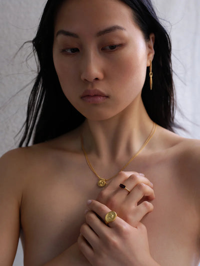 Temple of the Sun Ember Ring, Gold
