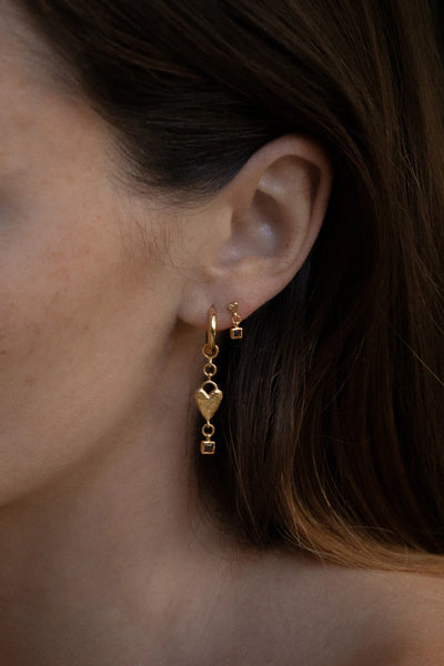Temple of the Sun Eros Drop Studs, Gold