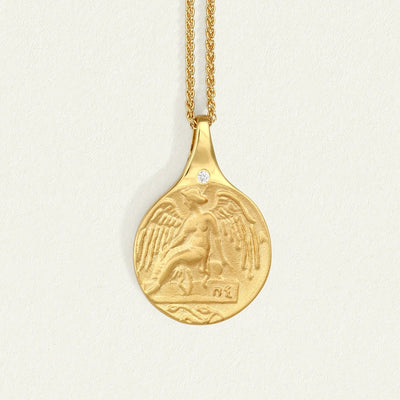 Temple of the Sun Guardian Angel Necklace, Gold