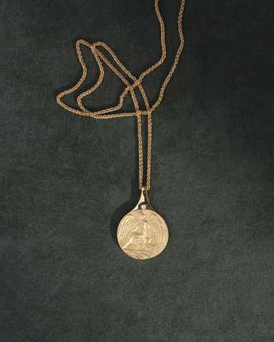 Temple of the Sun Guardian Angel Necklace, Gold