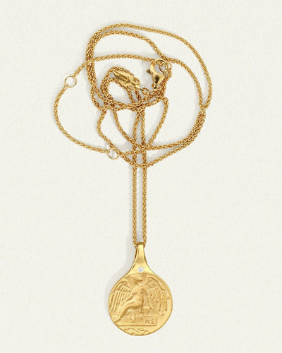 Temple of the Sun Guardian Angel Necklace, Gold