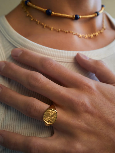Temple of the Sun Labyrinth Ring, Gold