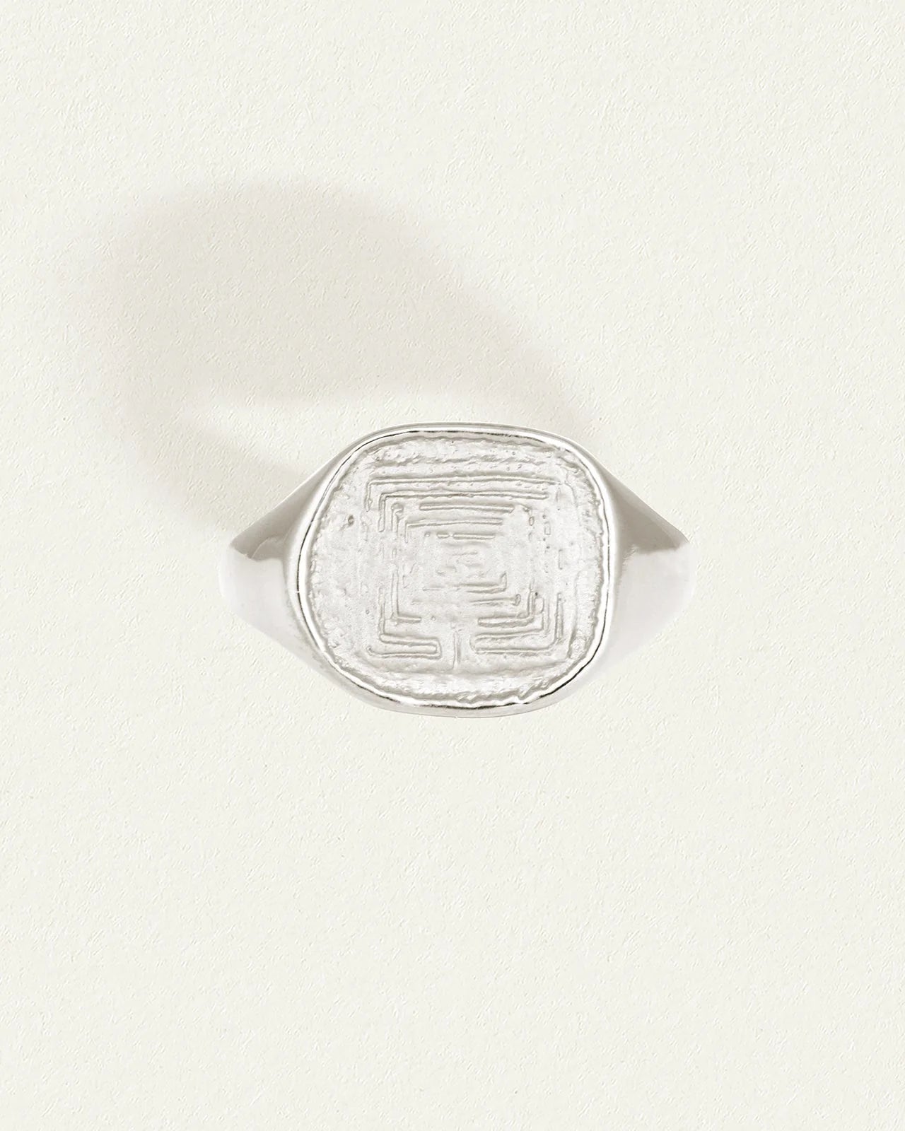 Temple of the Sun Labyrinth Ring, Silver