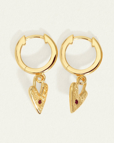 Temple of the Sun Lover Earrings, Gold