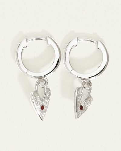 Temple of the Sun Lover Earrings, Silver