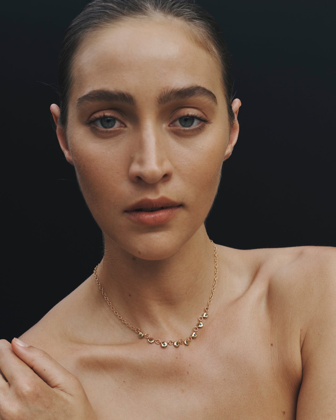 Temple of the Sun Mavi Chain Necklace, Gold