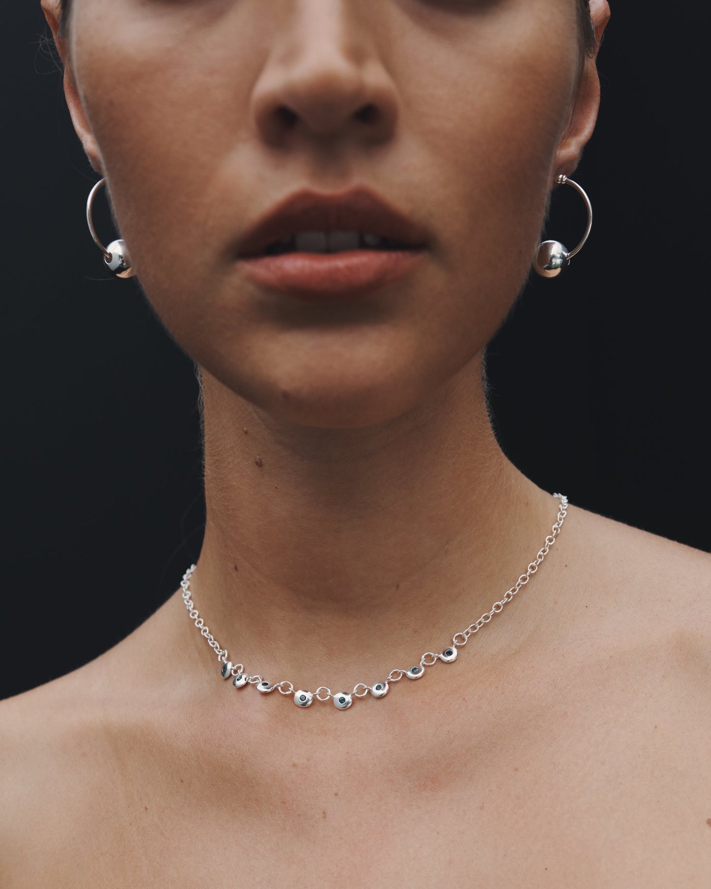 Temple of the Sun Mavi Chain Necklace, Silver