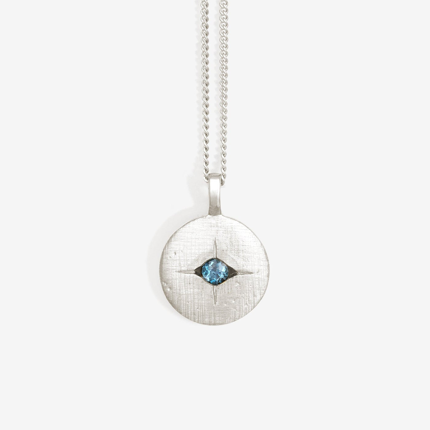Temple of the Sun Mavi Eye Necklace, Silver
