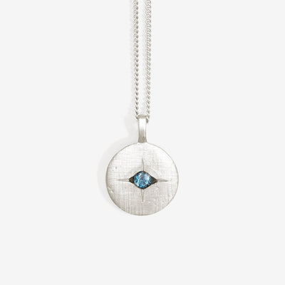 Temple of the Sun Mavi Eye Necklace, Silver