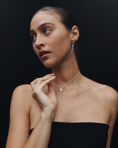 Temple of the Sun Mavi Eye Necklace, Silver