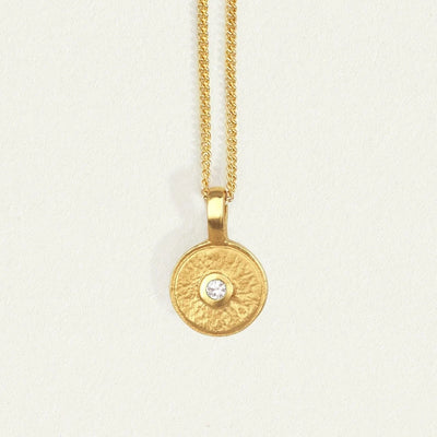 Temple of the Sun Mina Diamond Necklace, Gold