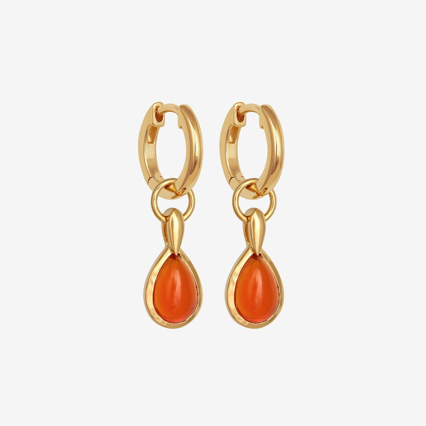 Temple of the Sun Mirren Earrings Carnelian, Gold
