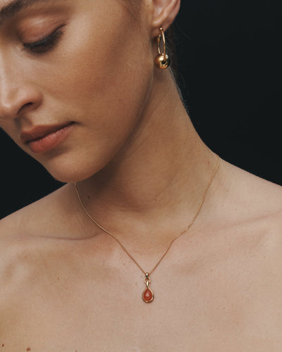 Temple of the Sun Mirren Necklace Carnelian, Gold