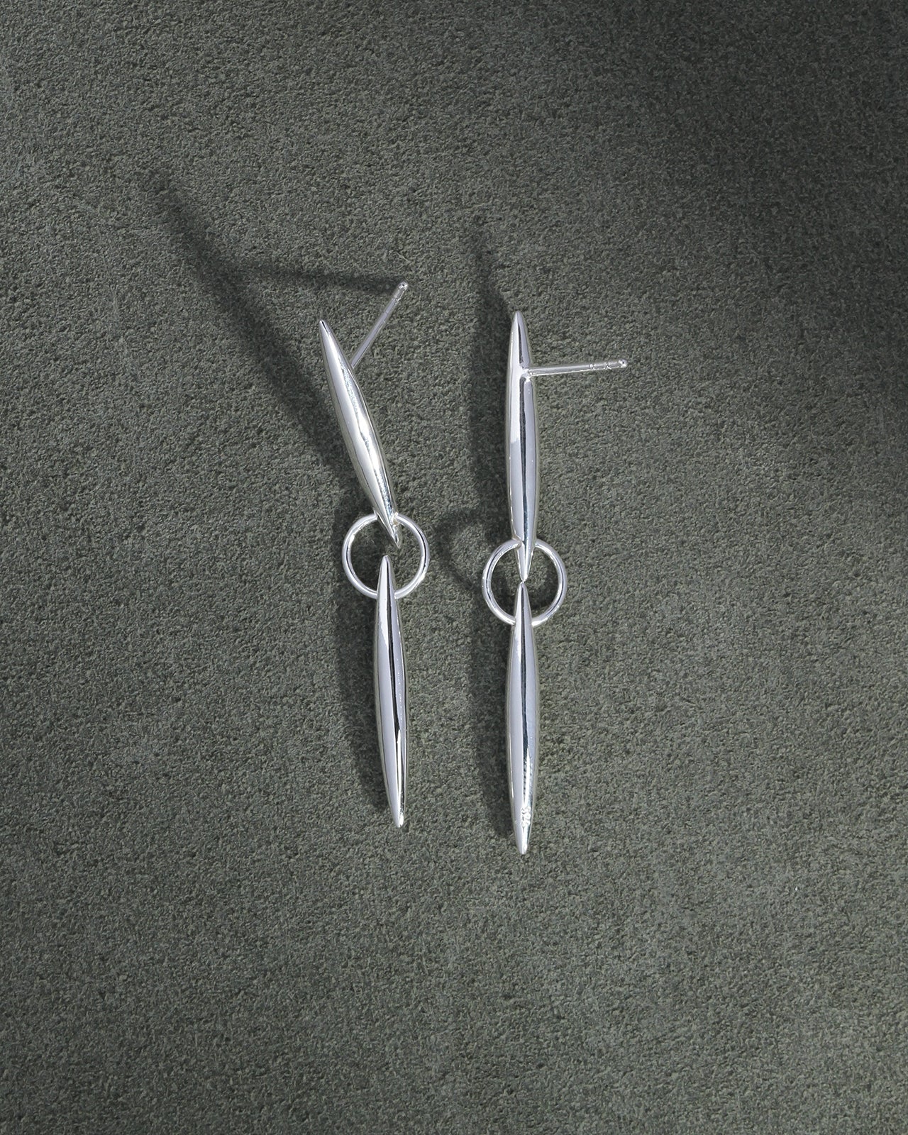 Temple of the Sun Quilla Earrings, Silver