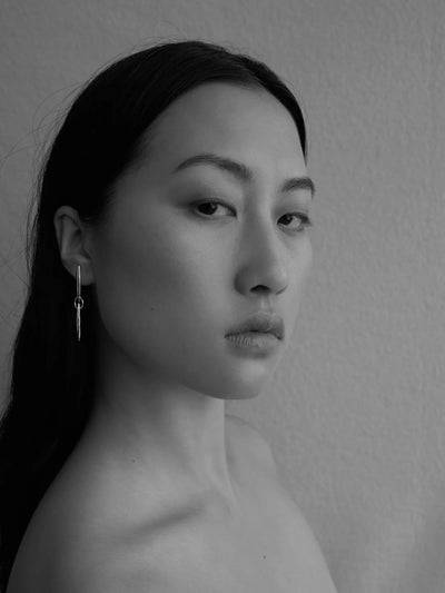 Temple of the Sun Quilla Earrings, Silver