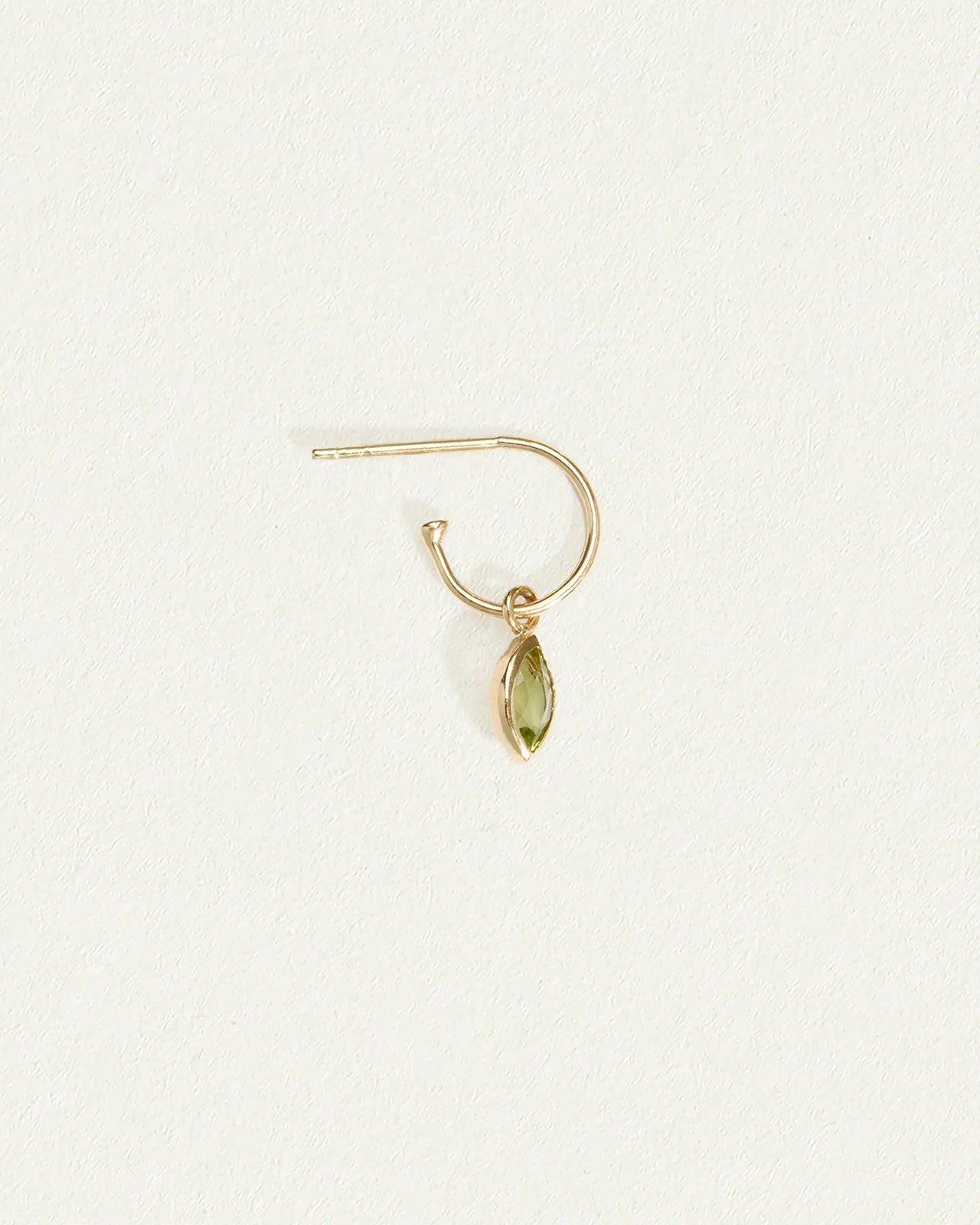 Temple of the Sun Solid Gold Ricci Peridot Hoop Earrings