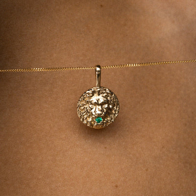 Temple of the Sun Solid Gold Roar Necklace