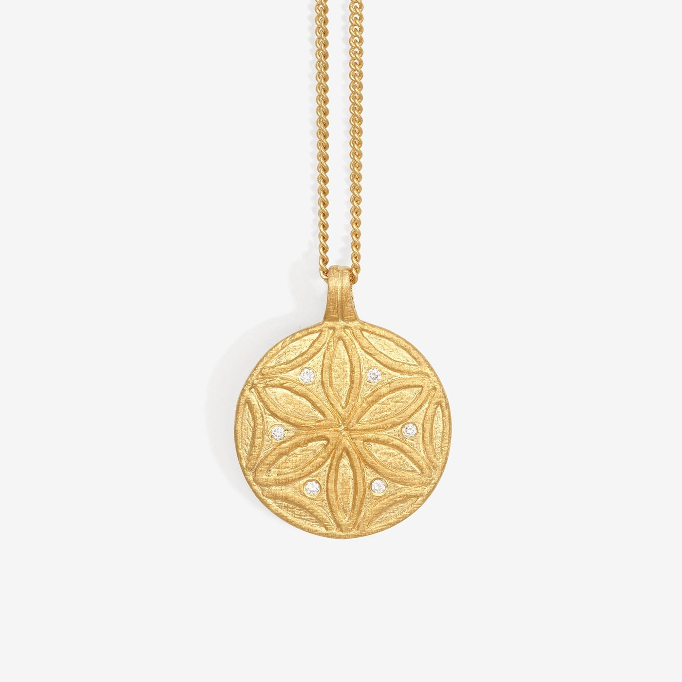 Temple of the Sun Seed of Life Necklace, Gold