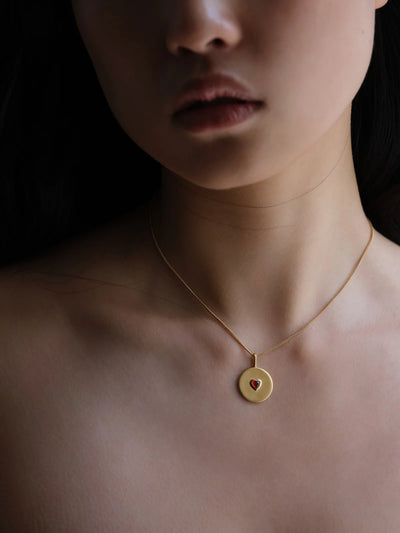 Temple of the Sun Venus Coin Necklace, Gold