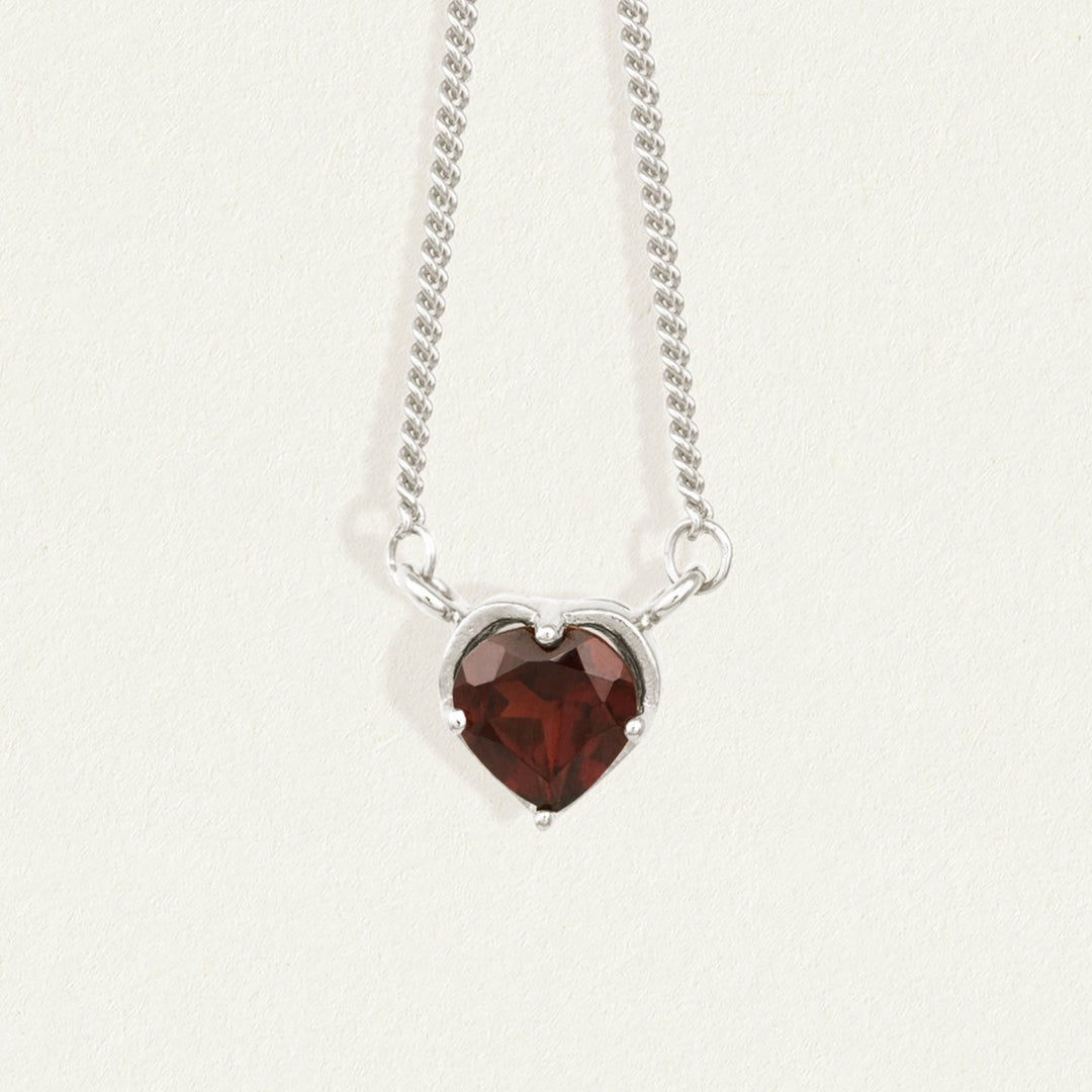 Garnet solitaire necklace hotsell