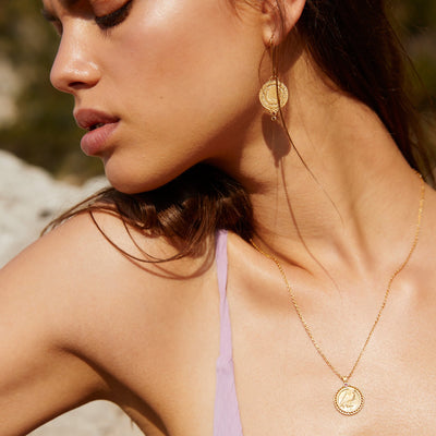 Temple of the Sun Ariana Earrings, Gold