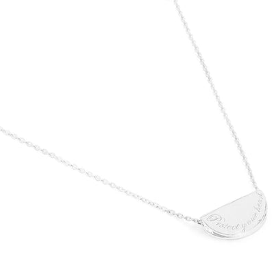 By Charlotte Lotus Birthstone Necklace (August), Silver
