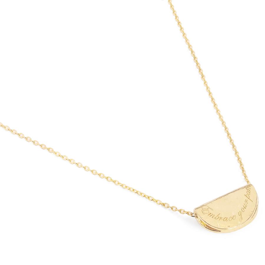 Half circle necklace best sale gold