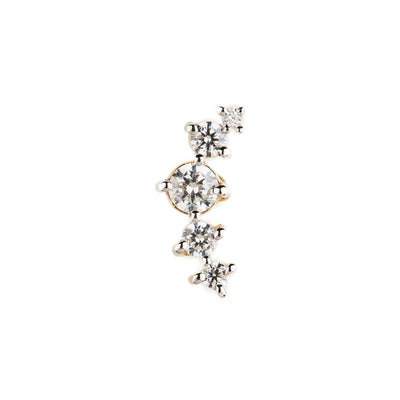 By Charlotte 14k Gold Fly Me to the Moon Single Stud Earring