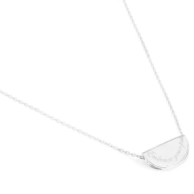 By Charlotte Lotus Birthstone Necklace (July), Silver