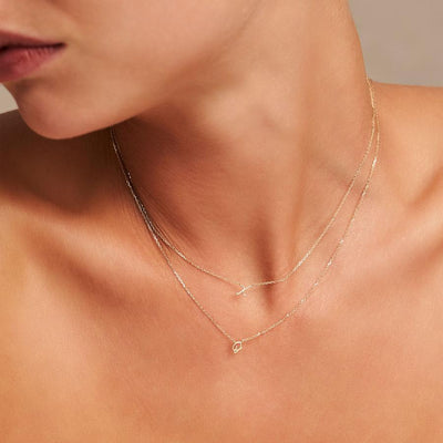 By Charlotte 14k Gold Love Letter Initial Necklace