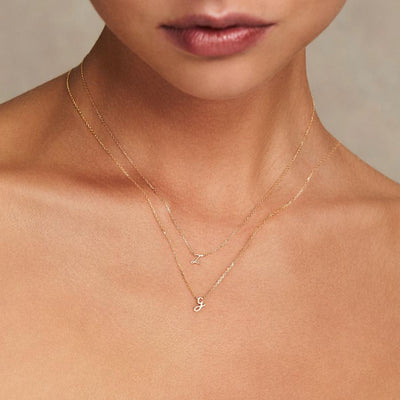 By Charlotte 14k Gold Love Letter Initial Necklace