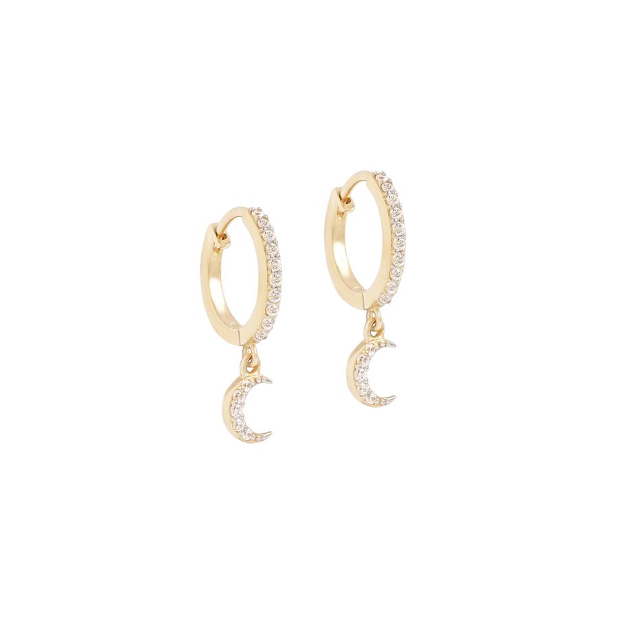 By Charlotte 14k Gold Moonlight Dreamer Single Hoop Earring