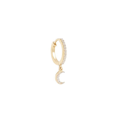 By Charlotte 14k Gold Moonlight Dreamer Single Hoop Earring