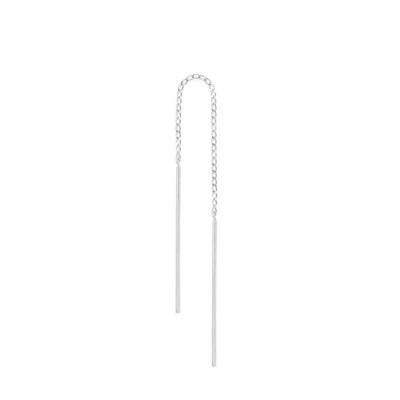 By Charlotte 14k White Gold Purity Single Thread Earring