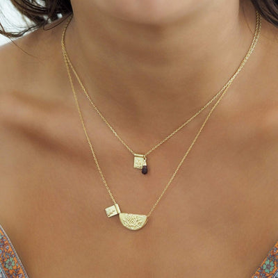 By Charlotte Lotus and Little Buddha Necklace, Silver