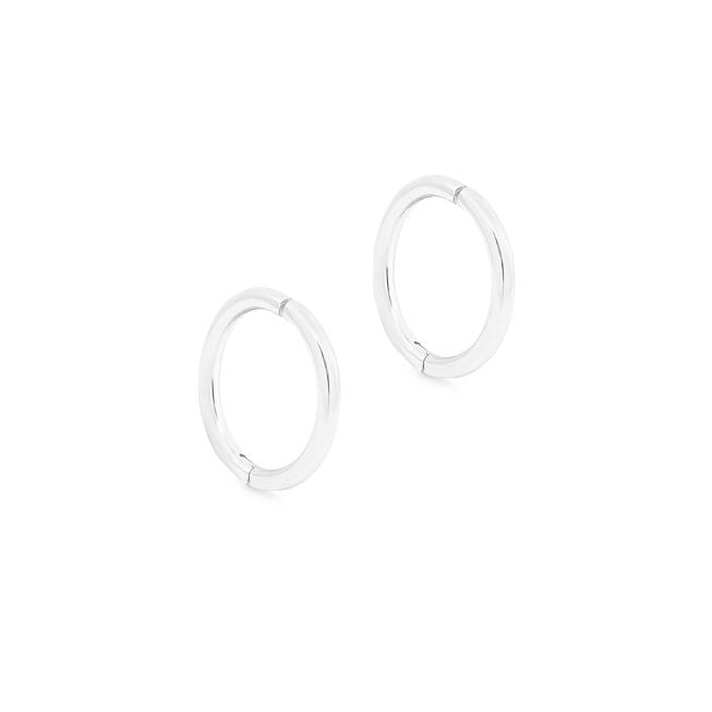 By Charlotte 14k White Gold Purity Sleeper Single Hoop Earring