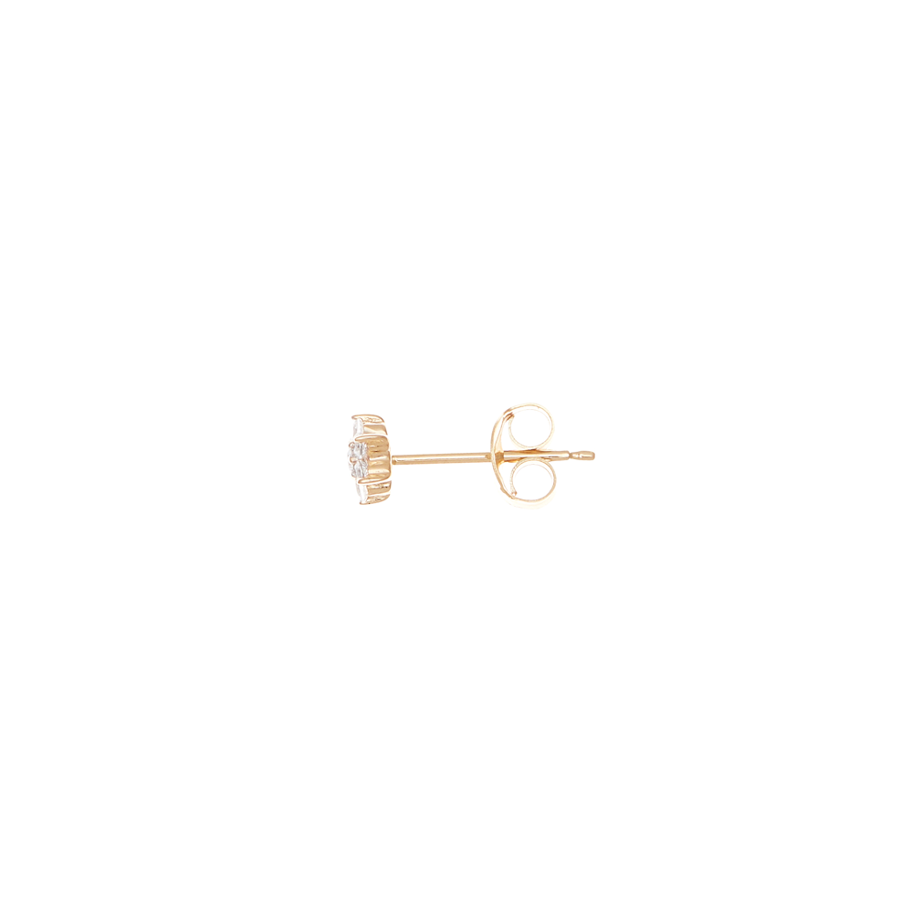 By Charlotte 14k Gold Crystal Lotus Flower Single Stud Earring