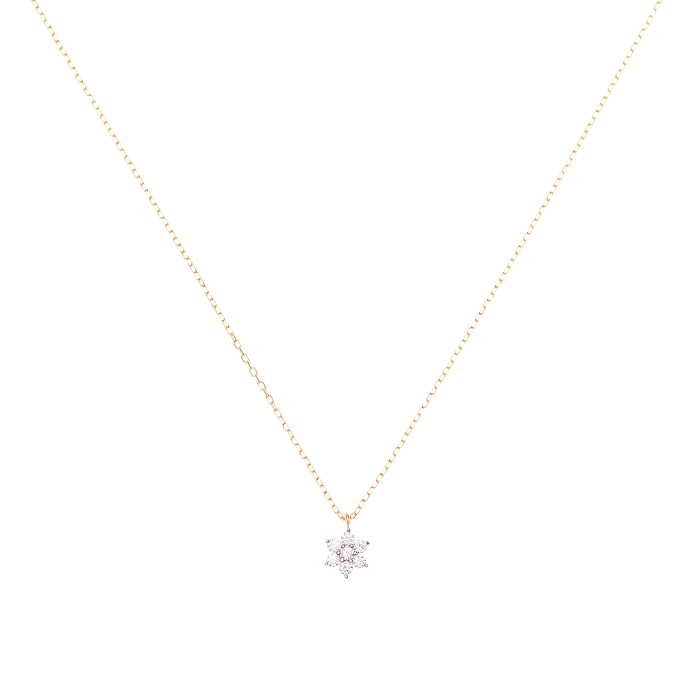 By Charlotte 14k Gold Crystal Lotus Flower Necklace
