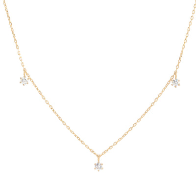 By Charlotte 14k Gold Droplets Diamond Necklace