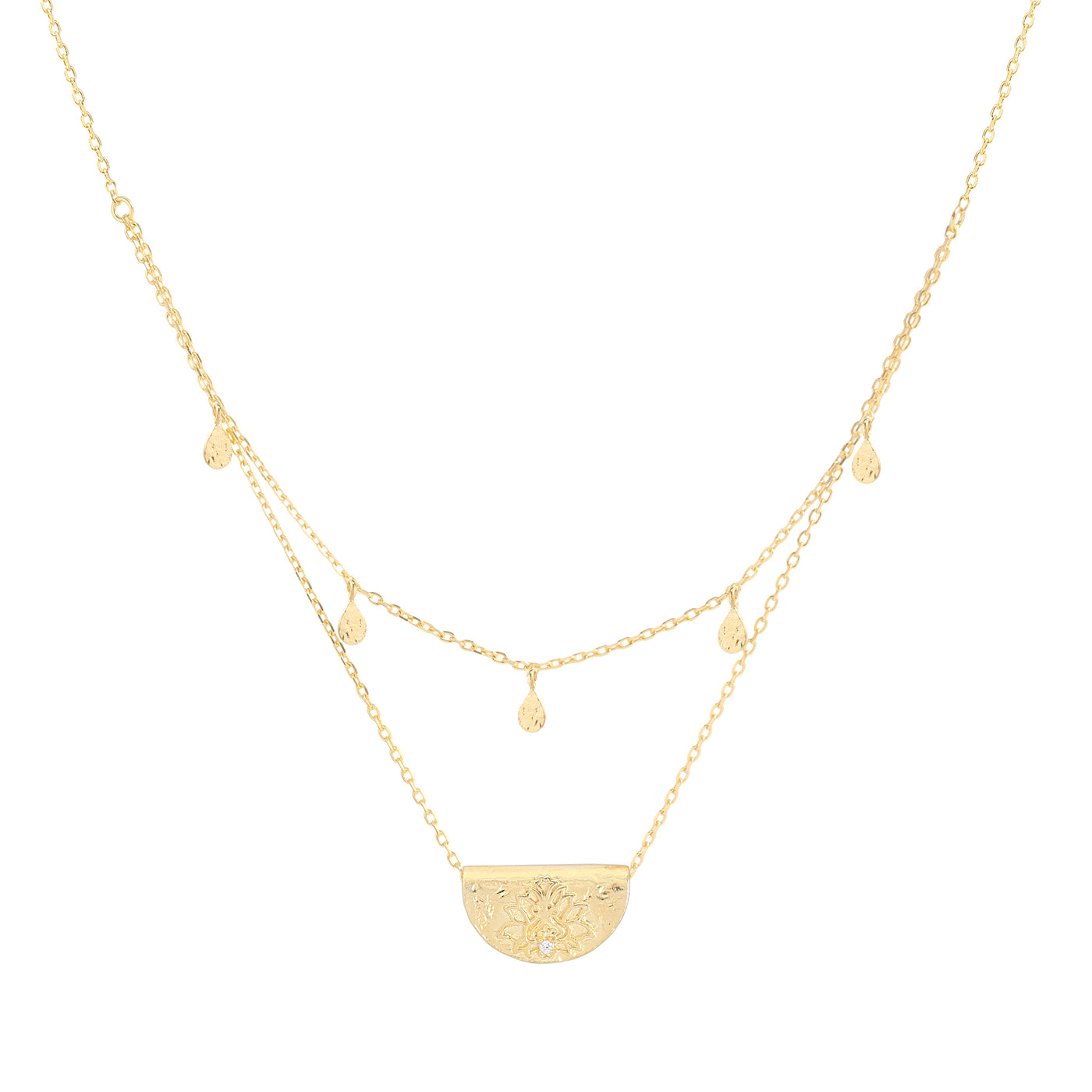 By Charlotte Blessed Lotus Necklace, Gold