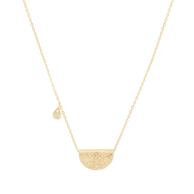 By Charlotte Lotus Birthstone Necklace (June), Gold